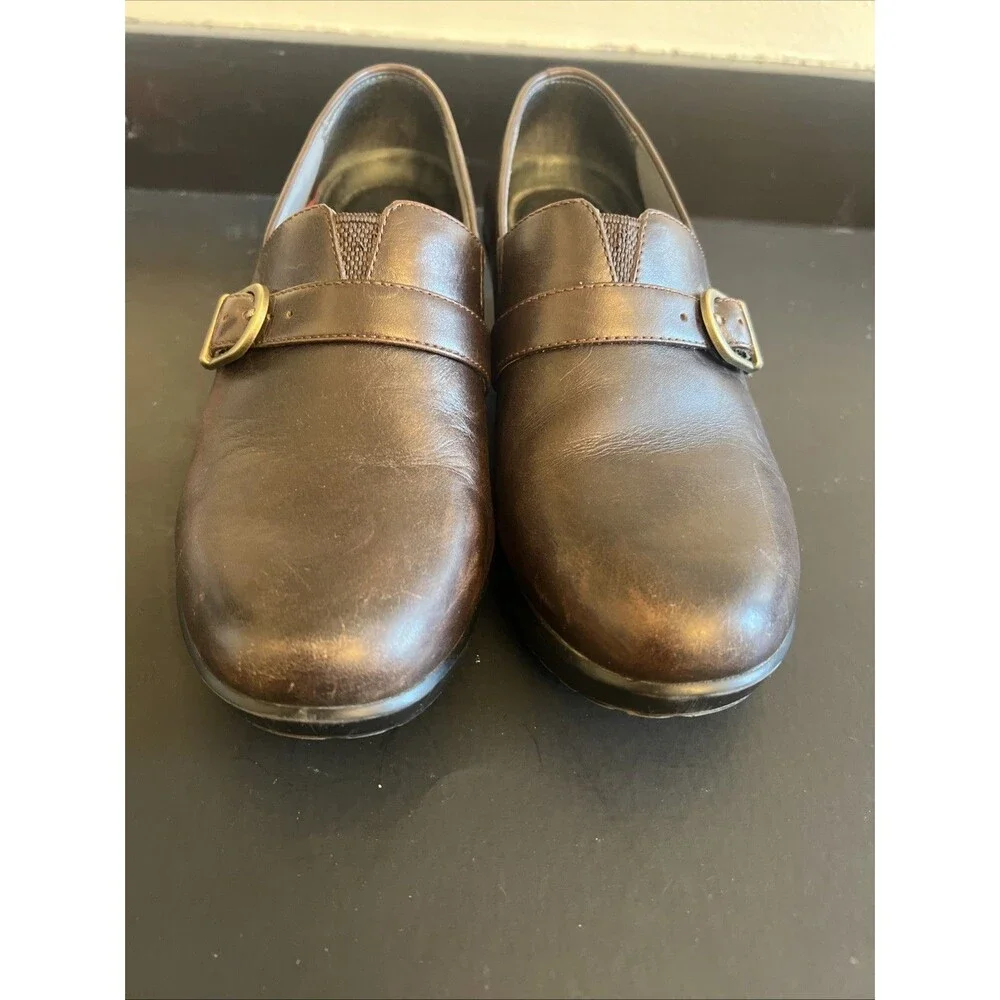Dansko Jane Clog, brown leather slip on shoe,‎ size 38 (7.5-8 US) - Picture 4 of 7